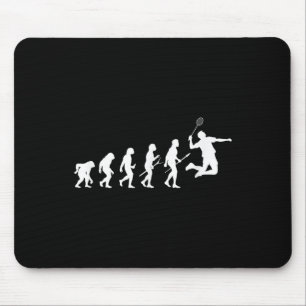 Mousepad Teoria da Evolução do Jogador Engraçado Badminton