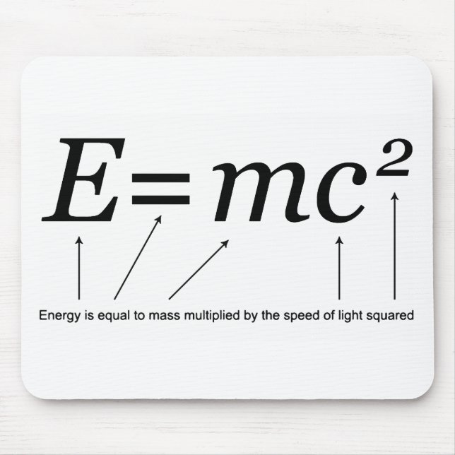 Mousepad Teoria de E=MC2 Einstein de relatividade (Frente)
