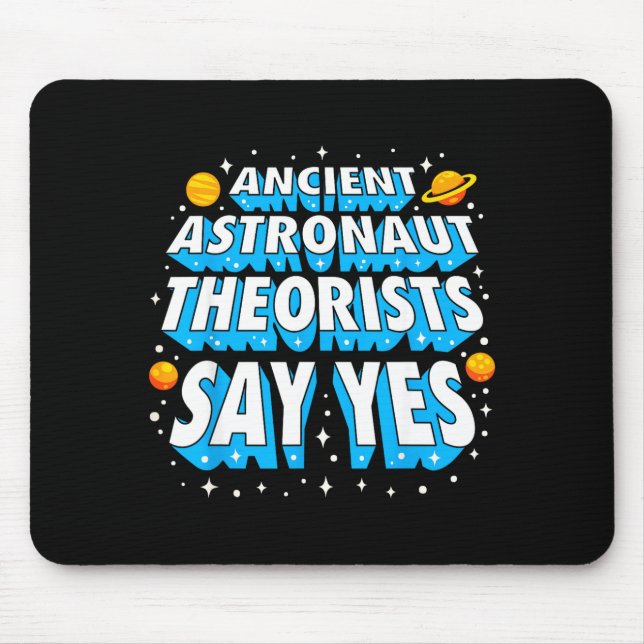 Mousepad Teóricos de Astronautas Antigos Galá Fofa no Espaç (Frente)