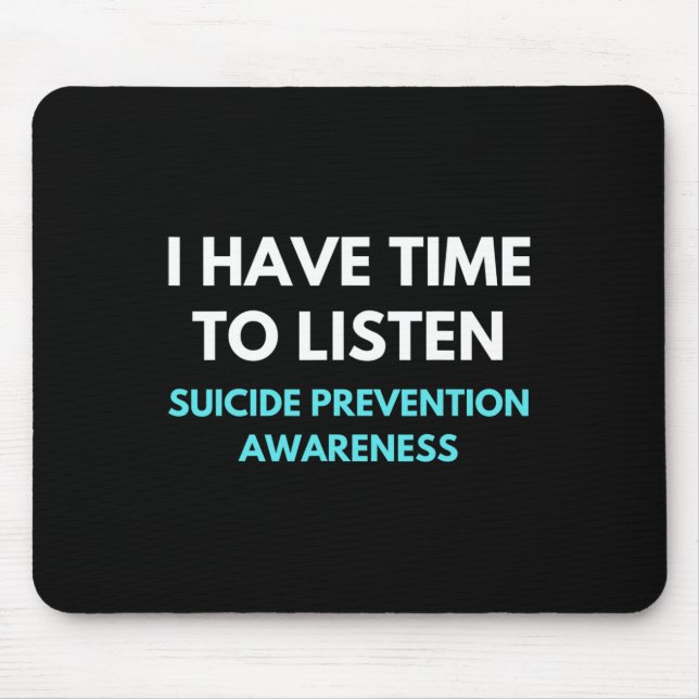 Mousepad Ter Tempo Para Ouvir A Consciência Da Prevenção Do (Frente)