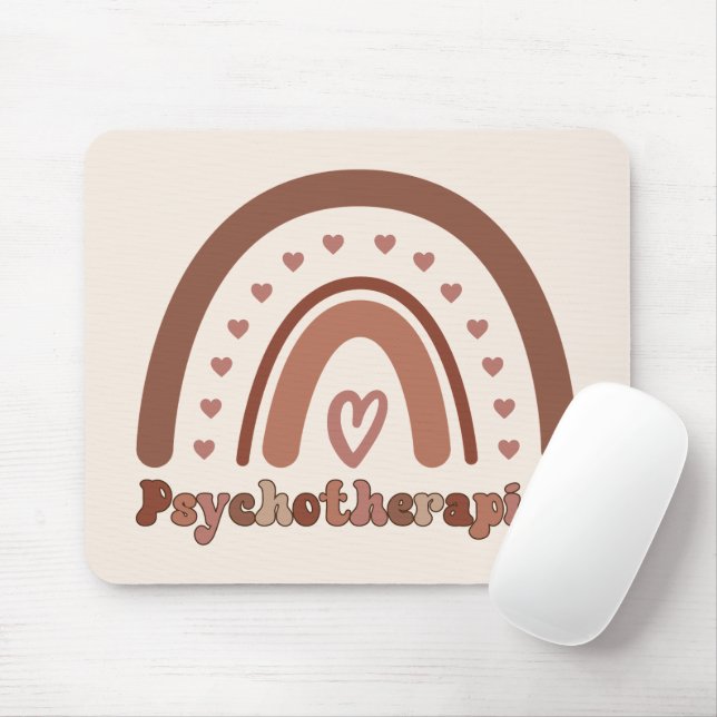 Mousepad Terapêutica Boho Rainbow Psicoterapeuta (Com mouse)