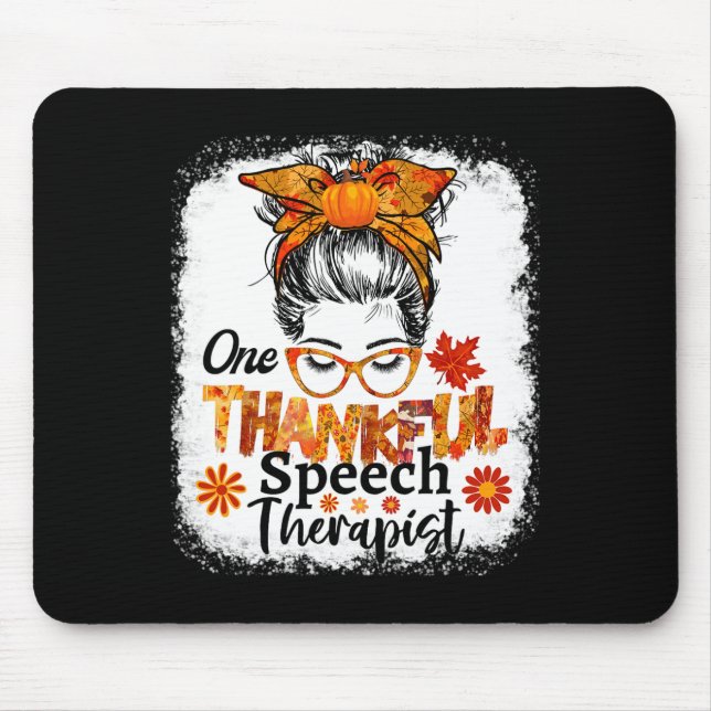 Mousepad Terapia de Discurso Feliz Queda Graças Mensagem de (Frente)