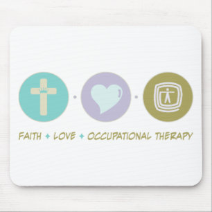 Mousepad Terapia ocupacional do amor da fé