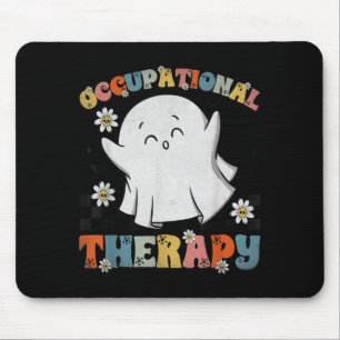 Mousepad Terapia Ocupacional Halloween Fantasma Retro TO Ha