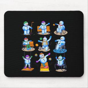 Mousepad Terapia Ocupacional Ot Natal Funny Snowman Xm