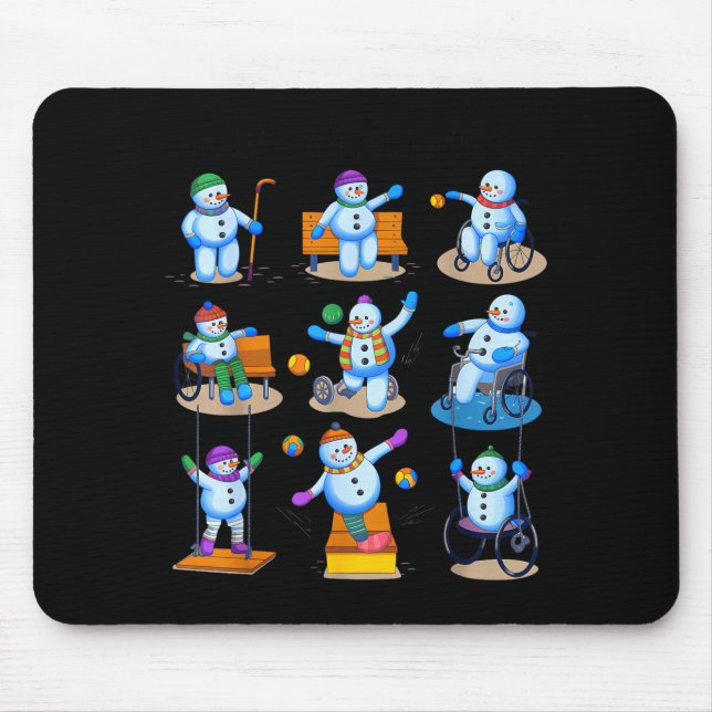 Mousepad Terapia Ocupacional Ot Natal Funny Snowman Xm (Frente)
