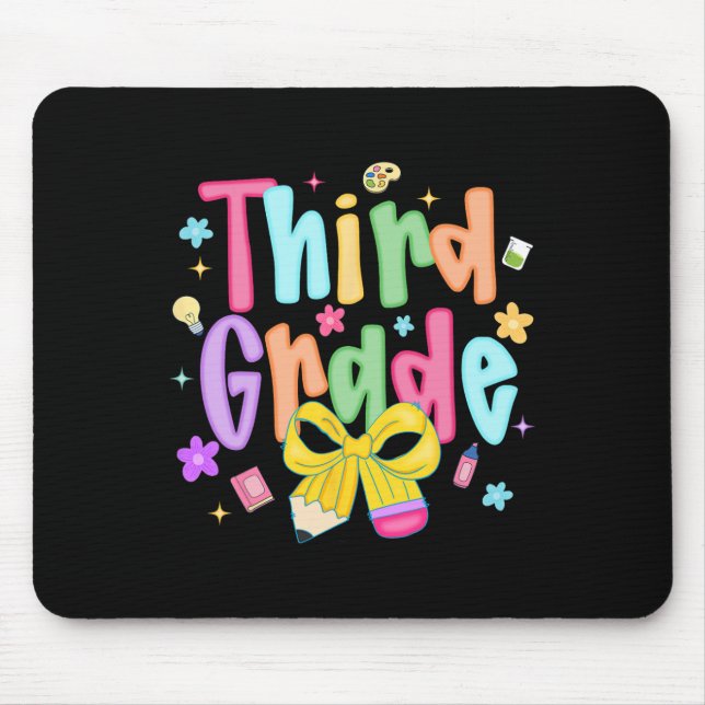 Mousepad Terceira Série Preppy de Volta às Aulas Professor( (Frente)