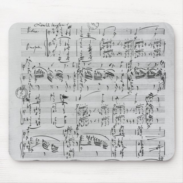 Mousepad Terceira sonata para o piano e o violino (Frente)