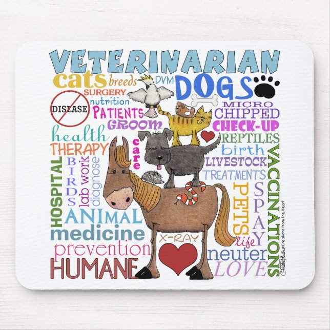 Mousepad Termos do Veterinarian-Subway Art Vet (Frente)