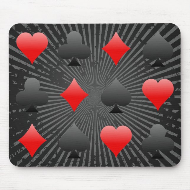 Mousepad Ternos do cartão do vinte-e-um/póquer: Arte do (Frente)