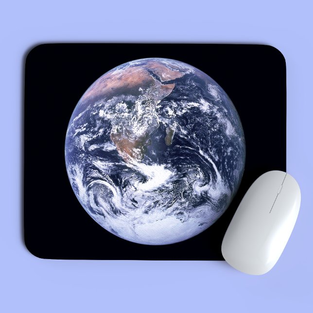 Mousepad Terra Blue Marble em Preto (Criador carregado)