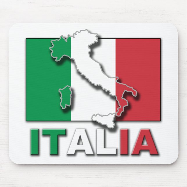 Mousepad Terra da bandeira de Italia (Frente)