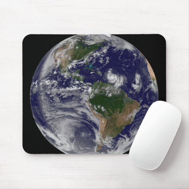 Mousepad Terra De cheio Com Tempestades Tropicais No Atlânt (Com mouse)