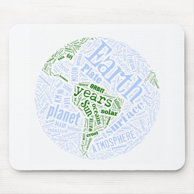 Mousepad Terra em Tagxedo (Frente)