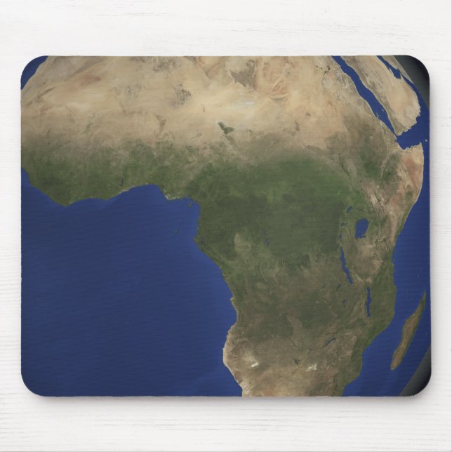 Mousepad Terra mostrando cobertura terrestre sobre a África (Frente)