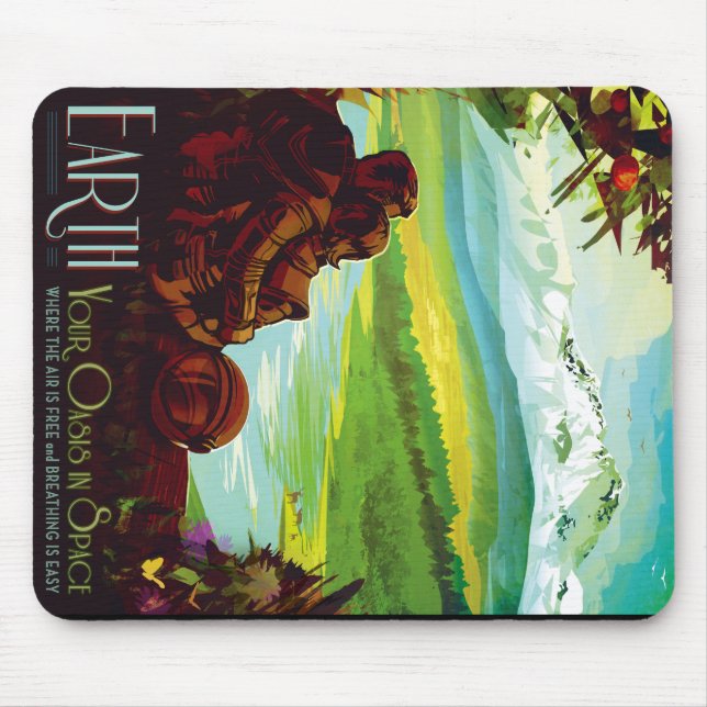 Mousepad Terra - Seu Oásis no Espaço (Frente)