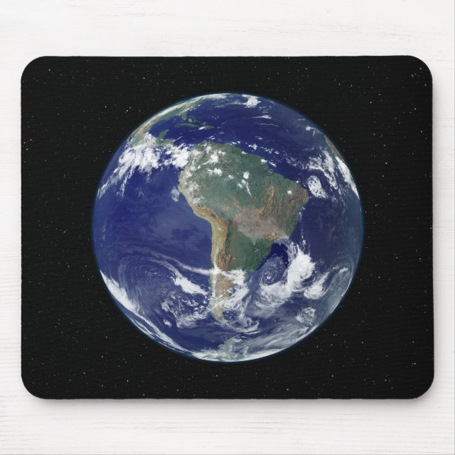 Mousepad Terra totalmente iluminada centrada na América do  (Frente)