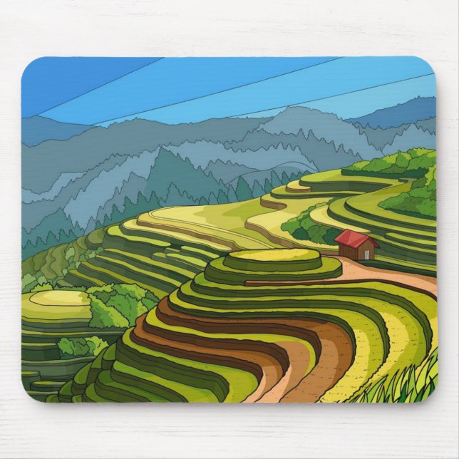 Mousepad Terraced Fields Panorama (Frente)