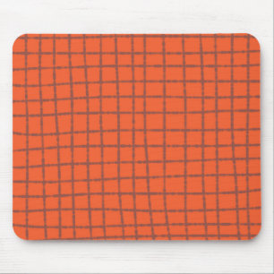 Mousepad Terracotta Check Pattert Warm and Modern