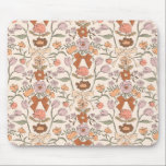 Mousepad Terracotta Rustic Arcos and Blossoms<br><div class="desc">Bô e dobra russa com ilustração desenhada à mão de arcos e flores em terracota e cor-de-rosa pincelada.</div>