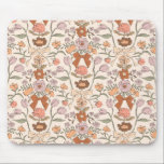 Mousepad Terracotta Rustic Arcos and Blossoms<br><div class="desc">Bô e dobra russa com ilustração desenhada à mão de arcos e flores em terracota e cor-de-rosa pincelada.</div>