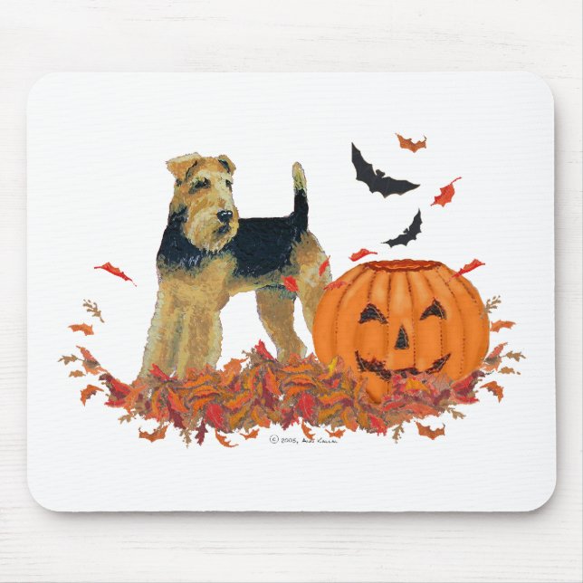 Mousepad Terrier de Halloween (Frente)