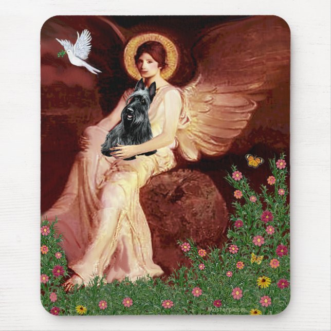 Mousepad Terrier Escocês 3 - Anjo Sentado (Frente)