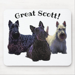 Mousepad Terrier escocês - trio preto/branco, Excelente Sc