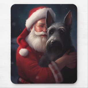 Mousepad Terrier Santa Claus Festivo Natal