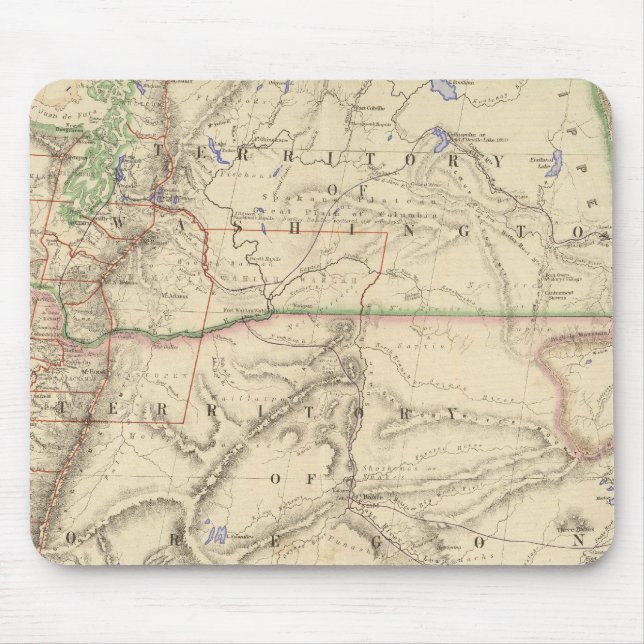 Mousepad Territórios de Washington e Oregon (Frente)