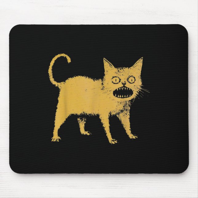 Mousepad Terrível Gato Japonês Engraçado (Frente)
