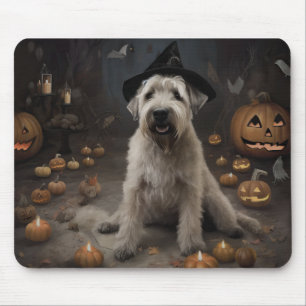 Mousepad Terror de Halloween das Abóboras do Wheaten Terrie
