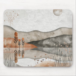 Mousepad Terroso Paisagem Lunar de Terracota Boêmia do Lago
