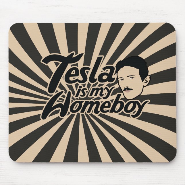 Mousepad Tesla é meu Ficar em casa (Frente)