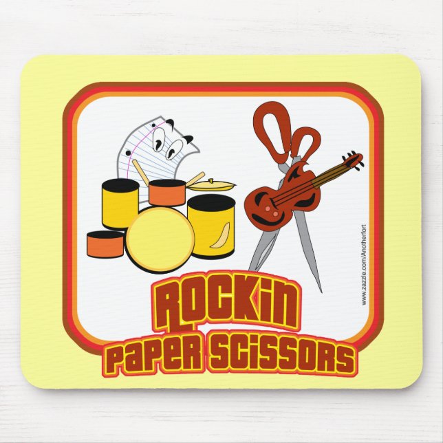 Mousepad Tesoura De Papel Rockin (Frente)