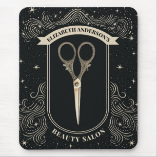 Mousepad Tesoura Vintage Elegante Salão de Cabelo