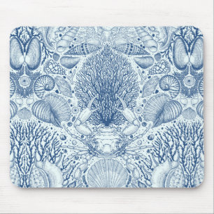 Mousepad Tesouros de praia em azul