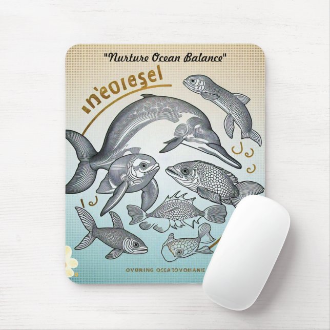 Mousepad "Tesouros do mar" (Com mouse)
