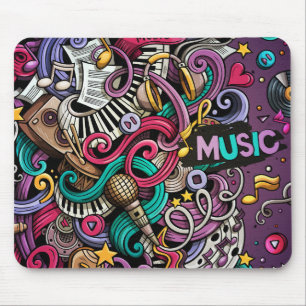 Mousepad Teste padrão abstrato do design da música
