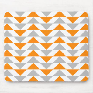 Mousepad Teste padrão alaranjado do branco cinzento dos tri