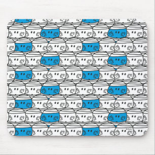 Mousepad Teste padrão azul do Sr. Colisão  
