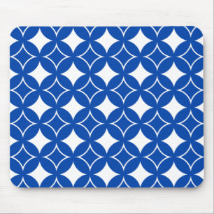 Mousepad Teste padrão azul e branco do shippo