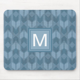 Mousepad Teste padrão azul exterior da seta de etapa   do