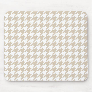 Mousepad Teste padrão bege de Houndstooth