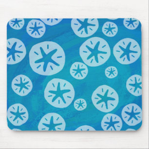 Mousepad Teste padrão branco e azul do dólar de areia