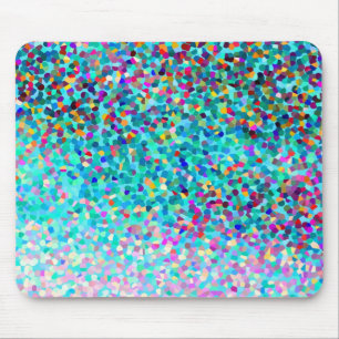 Mousepad Teste padrão colorido azul colorido da arte