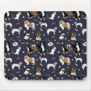 Mousepad Teste padrão colorido do cão