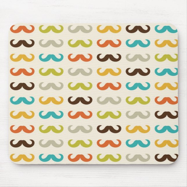 Mousepad Teste padrão com bigode (Frente)