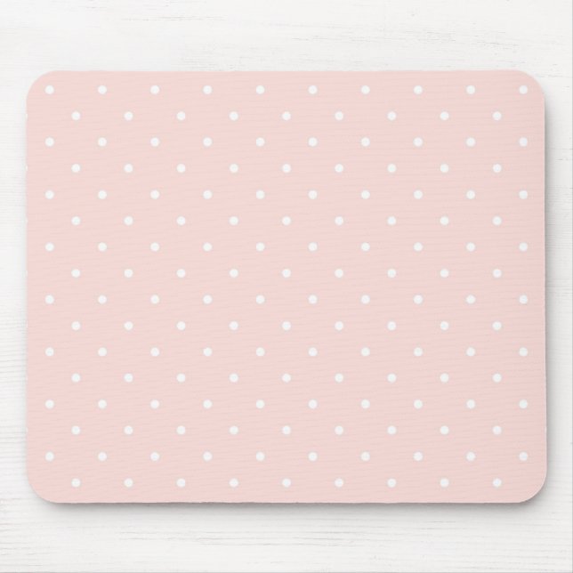 Mousepad Teste padrão com bolinhas brancas (Frente)