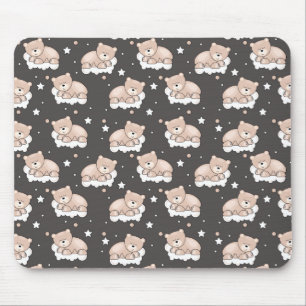 Mousepad teste padrão com sono pequeno do urso